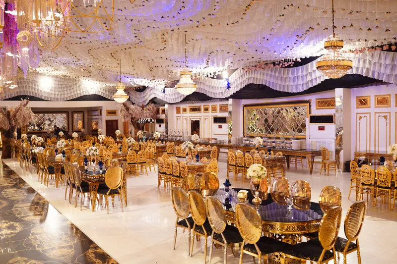 The hall, set for a walima